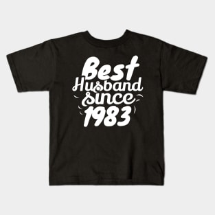 'Best Husband Since 1983' Sweet Wedding Anniversary Gift Kids T-Shirt
